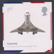 PM19 2009 Sg2914 Concorde 1st class stamp out of booklet - self adhesive