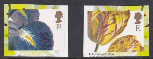 PM18 2009 Sg2942-2943 NAFAS 1st class stamps out of booklet - self adhesive