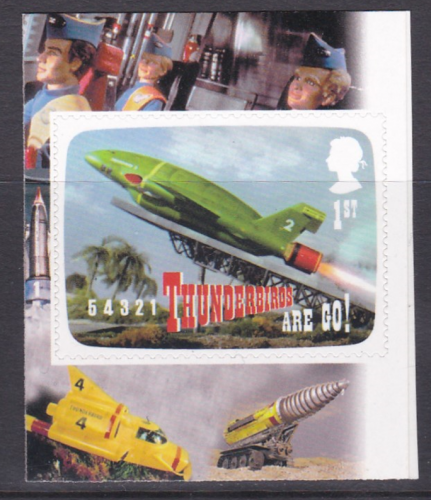 PM27 2011 Sg3143 Thunderbird 1st class stamp out of booklet - self adhesive Left