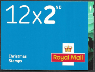 LX59 2019 Christmas Booklet 12 x2nd class stamps - No Cylinder