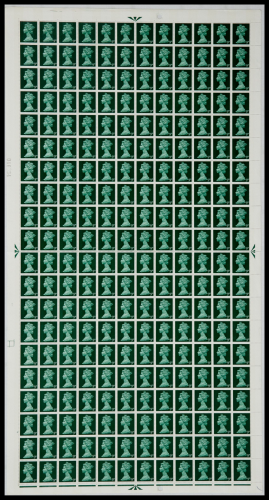 9d machin Full Sheet 2 No dot 2 band UNMOUNTED MINT MNH