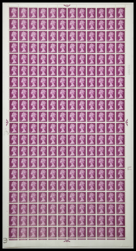 Sg736 6d  Claret machin Full Sheet 5 dot with PH1 LH margin UNMOUNTED MINT MNH