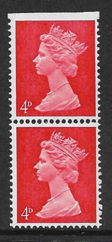 Sg U14g 4d Pre-decimal Machin with variety - imperf margin UNMOUNTED MINT