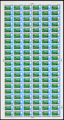 SG690 1966 6d Landscapes (ORD) Cylinder1A3B1C No dot Full Sheet UNMOUNTED MINT