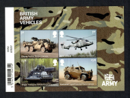 ms4574 2021 British Army Vehicles miniature sheet barcode UNMOUNTED MINT