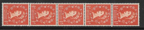 S9c Vertical Wilding Coil strip Green Phos R flaw UNMOUNTED MINT  MNH