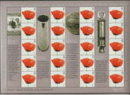 2008 LS55 Lest we forget Smiler sheet UNMOUNTED MINT