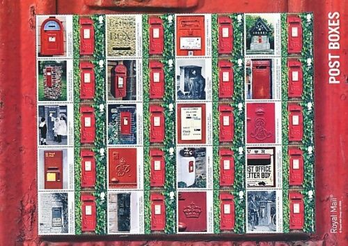 LS65 2009 Post boxes Smiler sheet UNMOUNTED MINT
