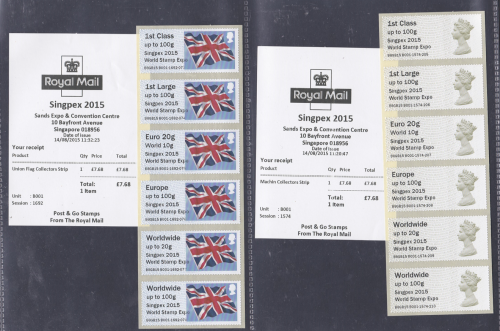 2015 singpex collectors strip post  Go PG NEW
