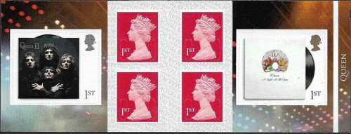 PM74 2020 Queen 6 x 1st self adhesive booklet - complete - No Cylinder
