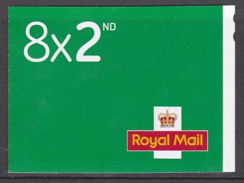 2021 TC1 8 x 2nd barcode booklet machin barcode stamps - No cylinder