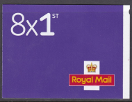 TD1 2021 8 x 1st class stamps barcode booklet machins - Self Adhesive