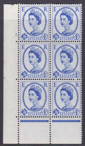 4d Wilding Edward Crown cyl 1 No Dot Perf C(E P) UNMOUNTED MINT