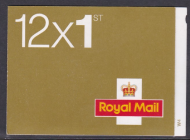 MF3B 12 x 1st class stamps barcode booklet - Self Adhesive MINT MNH Cylinder W4