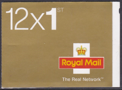 MF4 12 x 1st class stamps barcode booklet - Self Adhesive MINT MNH - No Cylinder