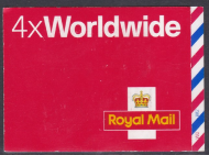 MJ2 4 x Worldwide stamps barcode booklet - Self Adhesive MINT MNH Cylinder w2w2