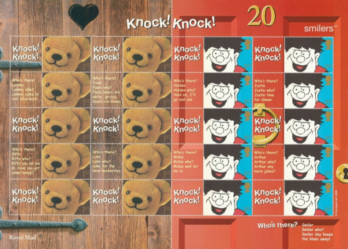 LS9 GB 2002 Knock Knock Smiler sheet UNMOUNTED MINT MNH