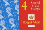 HA10 4 x 2nd Class Stamps Barcode booklet - complete - Cylinder W13 W16