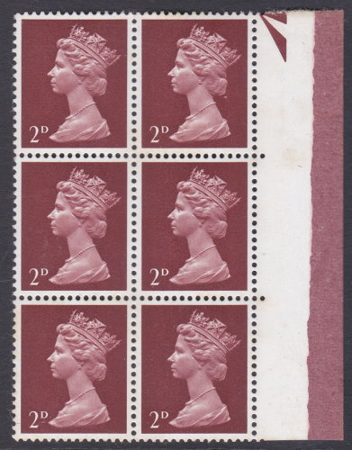 sg726 2d Pre-decimal Machin Huge Marginal Ink Flaw UNMOUNTED MINT