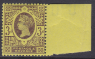 Sg203 3d K32(2) Deep purple   yellow Jubilee 1st setting Right margin U M