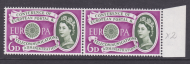 Sg 621e 1960 CEPT Europa 6d - Listed Flaw - Blurred E - Unmounted Mint