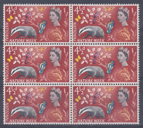 Sg 638pb 1963 4½d Nature Week Phos - Nose retouch UNMOUNTED MINT