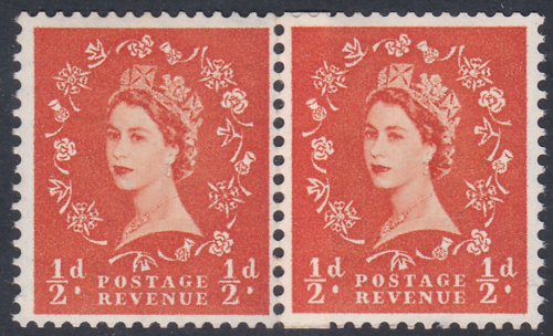 S4 Horizontal Wilding Multi Crown on Cream Coil Join Pair UNMOUNTED MINT  MNH