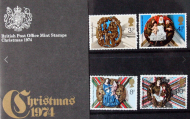 1974 Christmas Presentation pack UNMOUNTED MINT