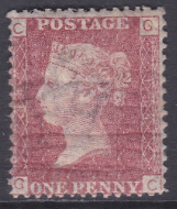 SG 43 1d Penny Red Lettered G-C plate 134 MOUNTED MINT