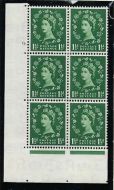 S25f 1½d Wilding Tudor Wmk Cylinder 9 Dot with variety and MCF UNMOUNTED MINT