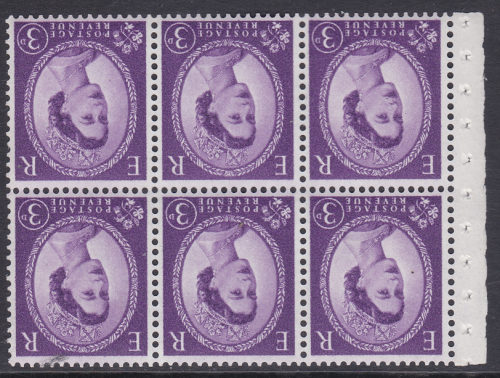 SB93c 3d Wilding booklet pane UNMOUNTED MNT