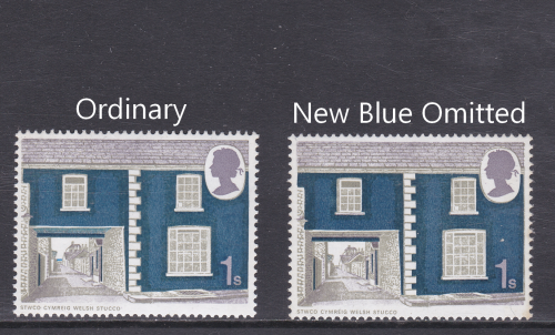 sg817a 1970 Cottages new Blue Omitted UNMOUNTED MINT [SN]