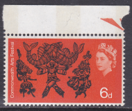 sg669p 6d 1965 Arts Phosphor on front and Back UNMOUNTED MINT [SN]