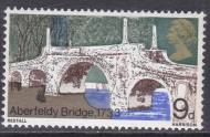 1968 Sg764d 9d Bridges Phosphor Bands diagonal UNMOUNTED MINT [SN]