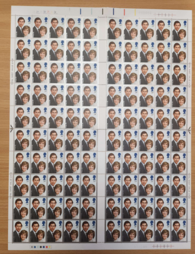 Sg1160 1981 14p Prince Charles and Diana Full sheet UNMOUNTED MINT MNH