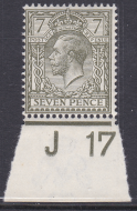 N27(1) 7d Olive Royal Cypher Control J17 UNMOUNTED MINT MNH