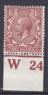 N18(1) 1½ Red Brown Royal Cypher control W24 Imperf MOUNTED MINT