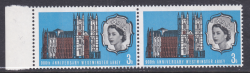 1966 Sg687p Westminster Abbey 3d 2 bands   misperf UNMOUNTED MINT [SN]