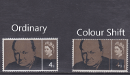 1965 sg661 4d  Churchill Shift of black to left MOUNTED MINT [SN]