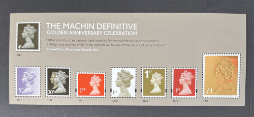 MS3965 2016 Machin Definitive miniature sheet UNMOUNTED MINT