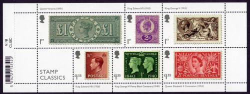 MS4169a 2019 stamp classics miniature sheet barcode UNMOUNTED MINT MNH