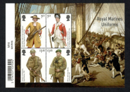 MS4722a 2022 Royal Marines Uniform miniature sheet BARCODE UNMOUNTED MINT