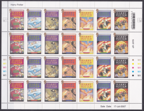 2007 Harry potter Sg2753-2756 Full sheet UNMOUNTED MINT MNH