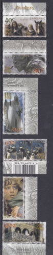 2002 New Zealand Lord of the rings two towers stamps set UNMOUNTED MINT