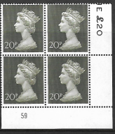 1970 20p Decimal Machin Cylinder 59 UNMOUNTED MINT