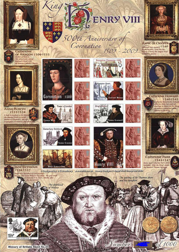 BC-204 History of Britain 33 2009 Henry VIII No. 213 sheet U M