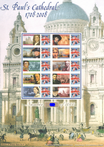 BC-163 History of Britain 27 2008 St pauls cathedral  no. 361 sheet U M