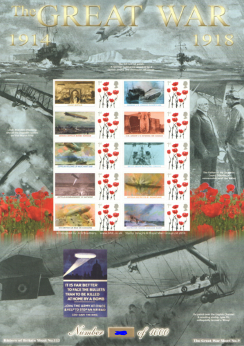 BC-475 2015 History of Britain 113 The great war no.25 sheet U M