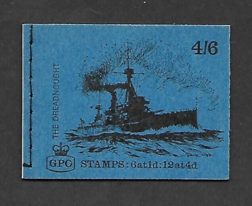 LP53 Ship series dreadnought GPO Booklet complete with all panes - MNH