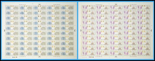 1973 5p  3p Inigo Jones set of 2 full sheets UNMOUNTED MINT